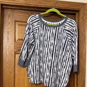 Simply Vera Vera Wang Black and White Striped Top